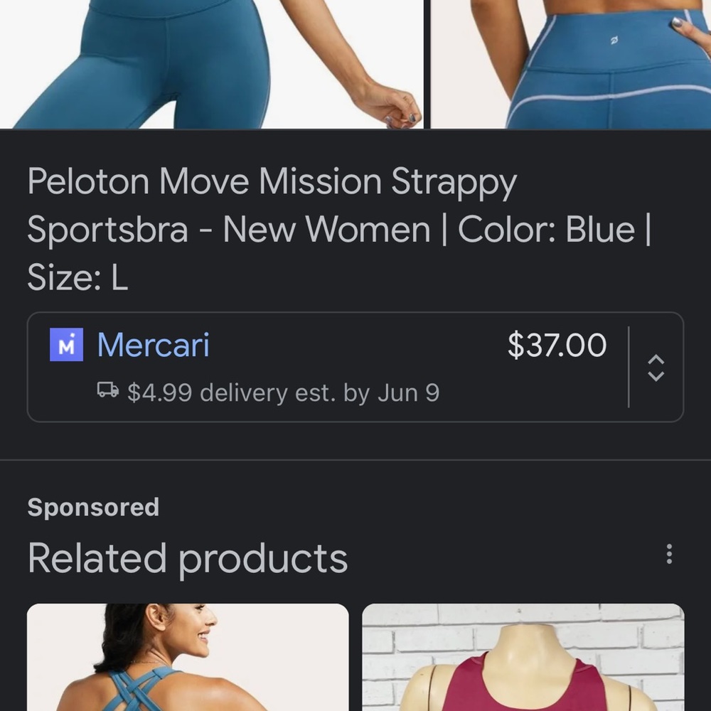 Peloton 🔥Move Mission Strappy Sport Bra - Picture 7 of 7